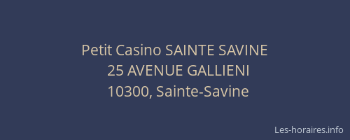 Petit Casino SAINTE SAVINE