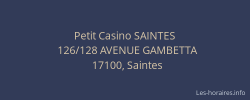 Petit Casino SAINTES