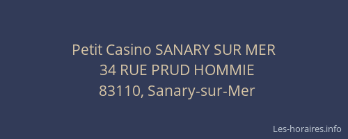 Petit Casino SANARY SUR MER
