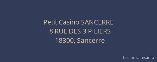 Petit Casino SANCERRE