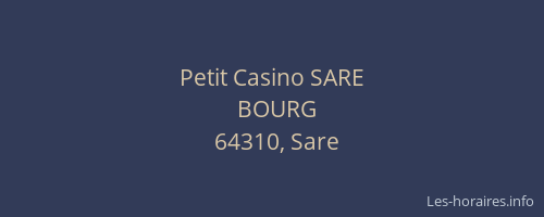 Petit Casino SARE