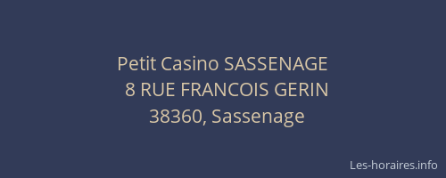 Petit Casino SASSENAGE
