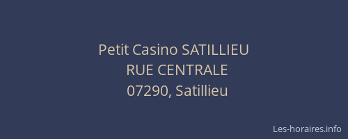 Petit Casino SATILLIEU
