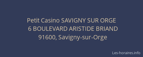 Petit Casino SAVIGNY SUR ORGE