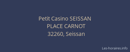 Petit Casino SEISSAN