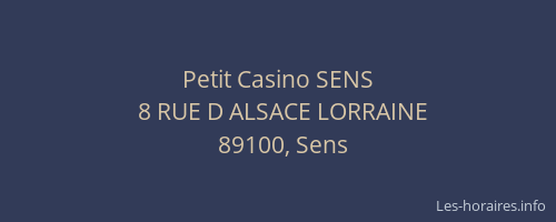Petit Casino SENS
