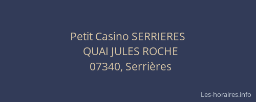 Petit Casino SERRIERES