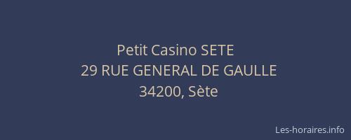 Petit Casino SETE