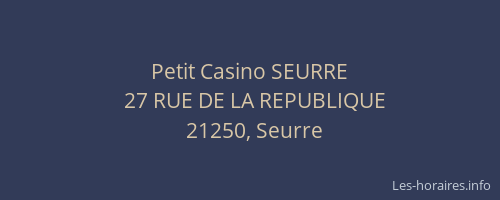 Petit Casino SEURRE