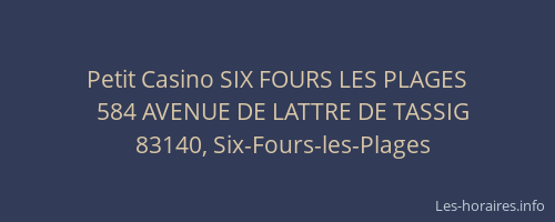 Petit Casino SIX FOURS LES PLAGES