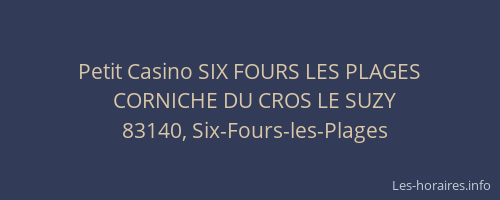Petit Casino SIX FOURS LES PLAGES