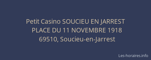 Petit Casino SOUCIEU EN JARREST