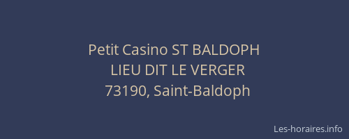 Petit Casino ST BALDOPH