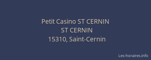 Petit Casino ST CERNIN