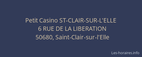 Petit Casino ST-CLAIR-SUR-L'ELLE