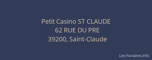 Petit Casino ST CLAUDE