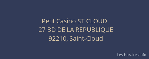 Petit Casino ST CLOUD