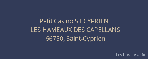 Petit Casino ST CYPRIEN