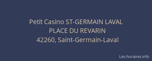 Petit Casino ST-GERMAIN LAVAL