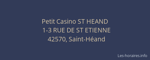 Petit Casino ST HEAND
