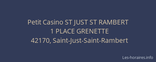Petit Casino ST JUST ST RAMBERT