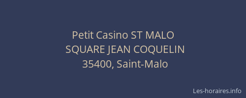 Petit Casino ST MALO