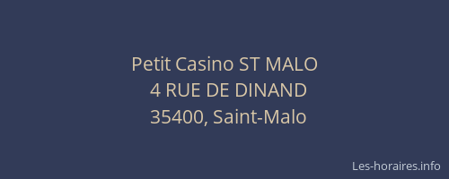 Petit Casino ST MALO
