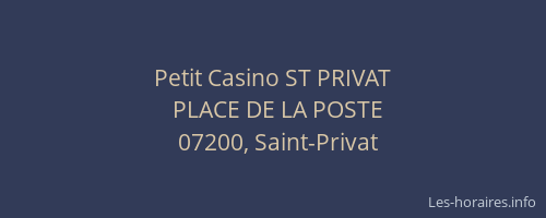 Petit Casino ST PRIVAT