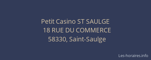 Petit Casino ST SAULGE