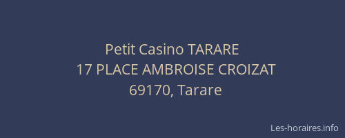 Petit Casino TARARE