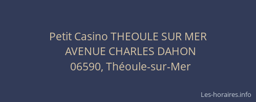 Petit Casino THEOULE SUR MER