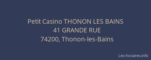 Petit Casino THONON LES BAINS