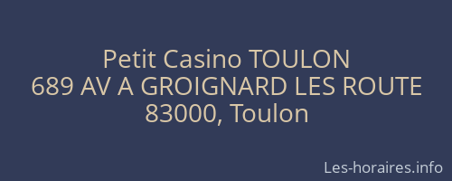 Petit Casino TOULON