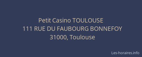 Petit Casino TOULOUSE