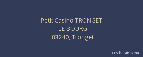 Petit Casino TRONGET