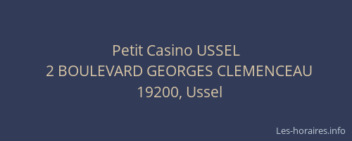Petit Casino USSEL