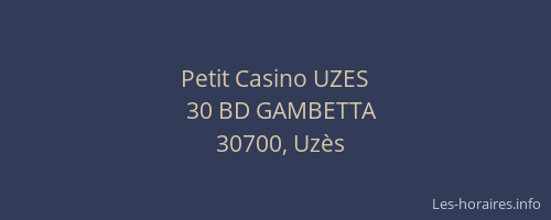Petit Casino UZES