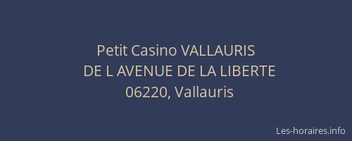 Petit Casino VALLAURIS