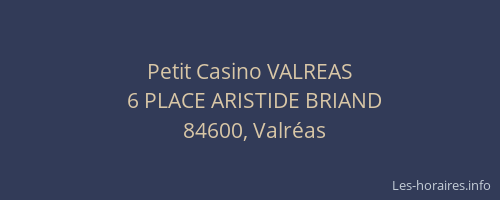 Petit Casino VALREAS