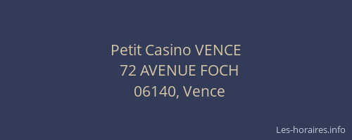 Petit Casino VENCE