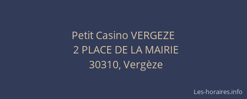 Petit Casino VERGEZE