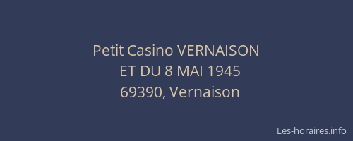 Petit Casino VERNAISON