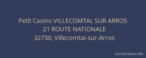 Petit Casino VILLECOMTAL SUR ARROS