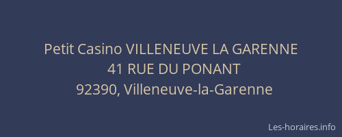 Petit Casino VILLENEUVE LA GARENNE