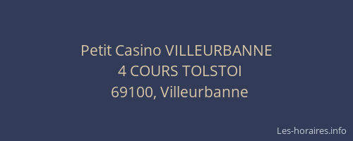 Petit Casino VILLEURBANNE