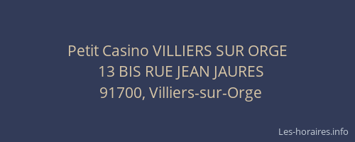 Petit Casino VILLIERS SUR ORGE