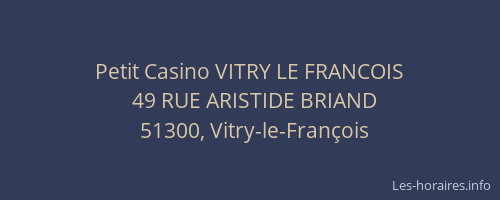 Petit Casino VITRY LE FRANCOIS