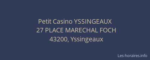 Petit Casino YSSINGEAUX