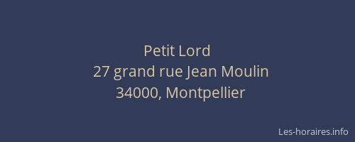 Petit Lord