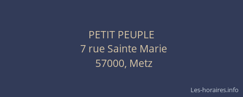PETIT PEUPLE